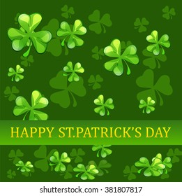 Saint Patricks Day Banner Green Four Stock Vector (Royalty Free) 579312478