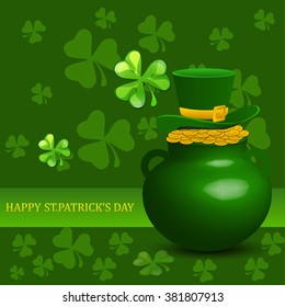 St. Patrick's Day poster. Vector illustration