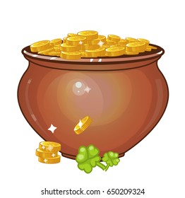 St. patrick's day, pot of money