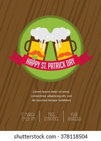 St. Patrick's day pub and party invitation. ILLUSTRATION