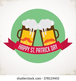 St. Patrick's day pub and party invitation. ILLUSTRATION