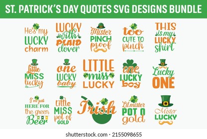 Paquete de diseño de archivos SVG de Citas del día de San Patricio. St Patrick's day cita archivos de corte SVG, citas irlandesas diseños de camisetas, Diciendo sobre irlandés , archivos de corte de vacaciones, archivos de citas irlandesas, archivos de pasos,