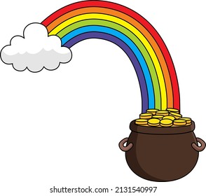 St. Patricks Day Rainbow Cartoon Clipart 