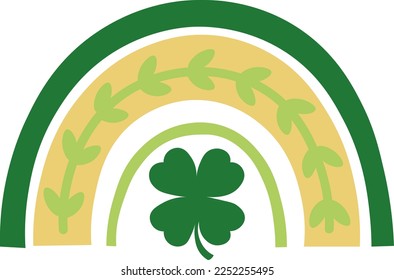 St Patrick's Day Rainbow isolated Vector illustration on white background
