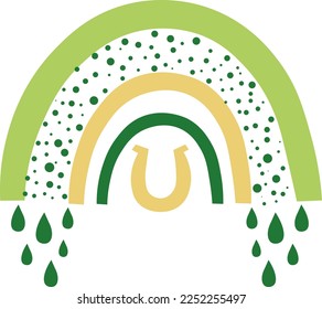 St Patrick's Day Rainbow isolated Vector illustration on white background
