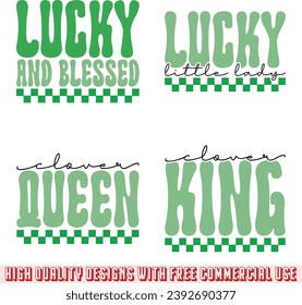 St. Patrick's Day retro design bundle and digital download