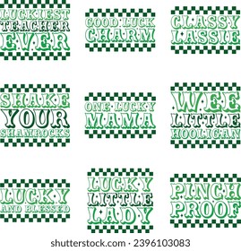 St. Patrick's Day retro design bundle and digital download