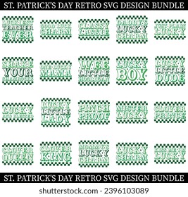 St. Patrick's Day retro design bundle and digital download