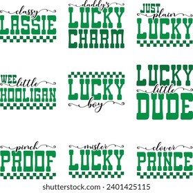st. patrick's day retro design bundle and digital download