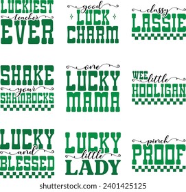st. patrick's day retro design bundle and digital download
