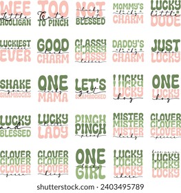 St. Patrick's Day retro design bundle and digital download