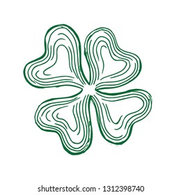 St. Patrick's Day. Retro Style Emblems leaf clover.