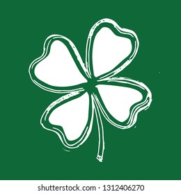 St. Patrick's Day. Retro Style Emblems leaf clover.