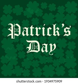 St. Patrick's Day. Retro Style Emblems leaf clover. Typography. Vector illustration.