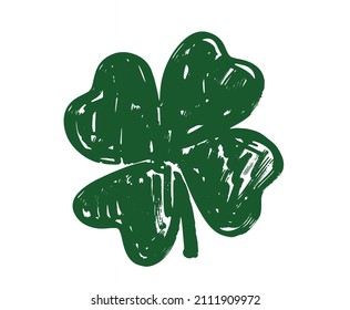St. Patrick's Day. Retro Style Emblems leaf clover.	
