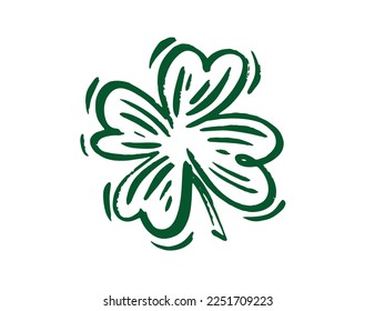 St. Patrick's Day, Retro Style Emblems leaf clover.	