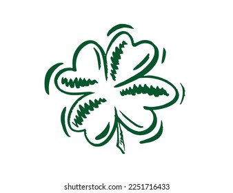 St. Patrick's Day, Retro Style Emblems leaf clover.	