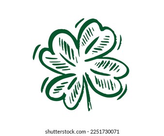St. Patrick's Day, Retro Style Emblems leaf clover.	
