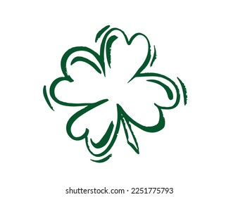 St. Patrick's Day, Retro Style Emblems leaf clover.	