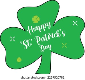 St. Patrick's Day. Retro Style Emblems leaf clover. Typography. Vector illustration.