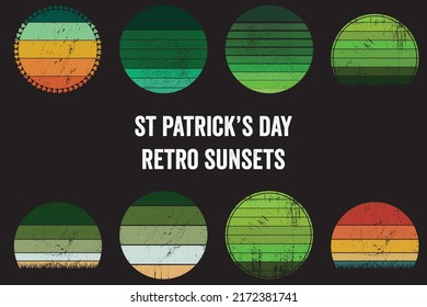 St Patrick's day Retro Sunset Set