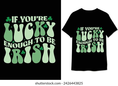 st patricks day retro t shirt design