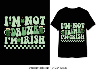 st patricks day retro t shirt design