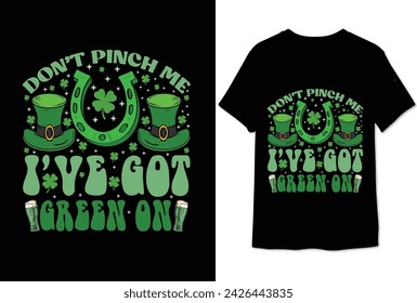 st patricks day retro t shirt design