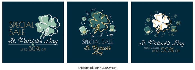 St. Patrick's Day sale set.