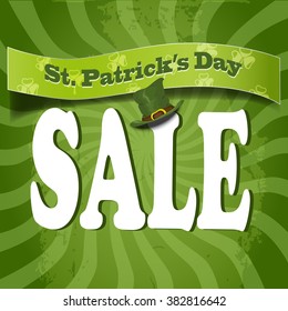 St. Patrick's Day Sale. Vector design 
