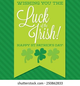 St. Patrick's Day sash card in vector format.