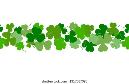 St. Patrick's day seamless background in green colors. Vector Illustration of a St. Patrick's Day Background