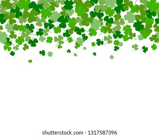 St. Patrick's day seamless background in green colors. Vector Illustration of a St. Patrick's Day Background