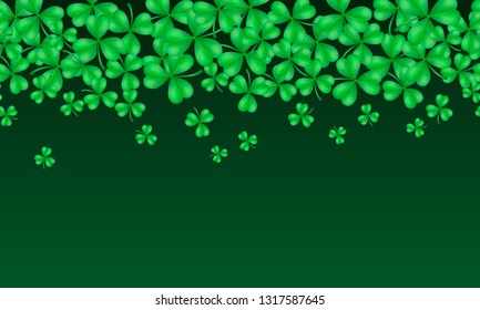 St. Patrick's day seamless background in green colors. Vector Illustration of a St. Patrick's Day Background