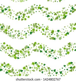 St. Patrick's day seamless background in green colors. Vector Illustration of a St. Patrick's Day Background