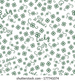 St. Patrick`s day seamless background for a gift paper