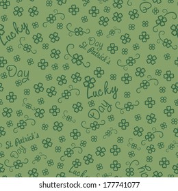 St. Patrick`s day seamless background for a gift paper