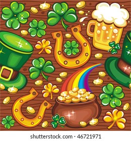 St. Patrick's day seamless background