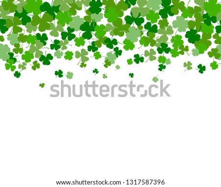 St. Patrick's day seamless background in green colors. Vector Illustration of a St. Patrick's Day Background
