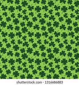 St Patrick's Day Seamless Pattern - Green pattern design for St Patrick's Day