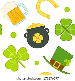 St. Patrick's Day seamless pattern