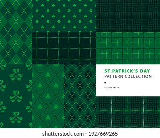 St. Patrick's day seamless pattern set
