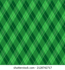 St. Patrick's Day seamless pattern. Tileable vector background in Irish classic style.