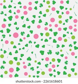 St. Patricks Day seamless pattern. Endless background texture. Vector illustration