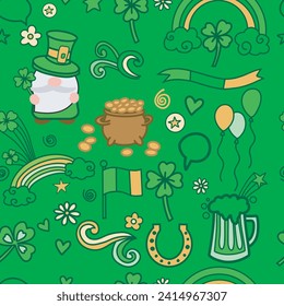 st patricks day seamless pattern background