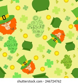 St. Patricks day Seamless pattern 