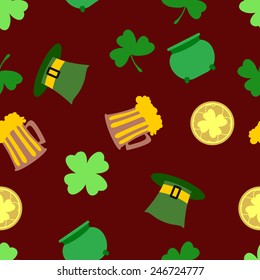 St. Patricks day Seamless pattern 
