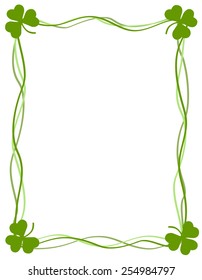 St. Patrick's day seamless pattern with green clovers