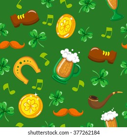 St. Patrick's Day seamless pattern