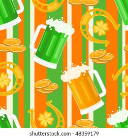 St Patrick's Day seamless pattern